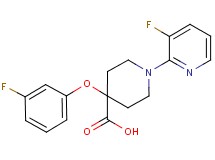 4-(3-fluorophenoxy)-1-(3-fluoropyridin-2-yl)piperidine-4-carboxylic acid