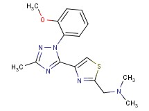 ({4-[1-(2-methoxyphenyl)-3-methyl-1H-1,2,4-triazol-5-yl]-1,3-thiazol-2-yl}methyl)dimethylamine
