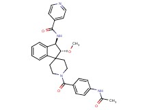 N-{(2R*,3R*)-1'-[4-(acetylamino)benzoyl]-2-methoxy-2,3-dihydrospiro[indene-1,4'-piperidin]-3-yl}isonicotinamide