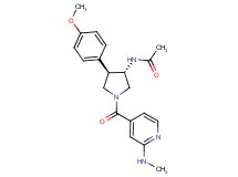 N-{(3S*,4R*)-4-(4-methoxyphenyl)-1-[2-(methylamino)isonicotinoyl]pyrrolidin-3-yl}acetamide