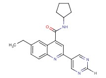N-cyclopentyl-6-ethyl-2-pyrimidin-5-ylquinoline-4-carboxamide