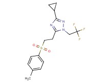 3-cyclopropyl-5-{2-[(4-methylphenyl)sulfonyl]ethyl}-1-(2,2,2-trifluoroethyl)-1H-1,2,4-triazole