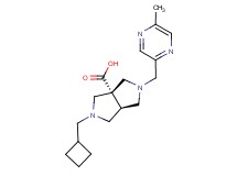 (3aR*,6aR*)-2-(cyclobutylmethyl)-5-[(5-methylpyrazin-2-yl)methyl]hexahydropyrrolo[3,4-c]pyrrole-3a(1H)-carboxylic acid