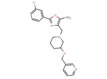 3-{[(1-{[2-(3-chlorophenyl)-5-methyl-1,3-oxazol-4-yl]methyl}-3-piperidinyl)oxy]methyl}pyridine