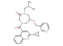 4-[(2-cyclopropyl-4-quinolinyl)carbonyl]-1-isobutyl-6-(3-pyridinylmethoxy)-1,4-diazepan-2-one