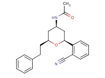 N-[(2S*,4R*,6S*)-2-(2-cyanophenyl)-6-(2-phenylethyl)tetrahydro-2H-pyran-4-yl]acetamide