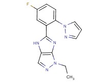 1-ethyl-5-[5-fluoro-2-(1H-pyrazol-1-yl)phenyl]-1,4-dihydroimidazo[4,5-c]pyrazole