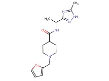 1-(2-furylmethyl)-N-[1-(5-methyl-1H-1,2,4-triazol-3-yl)ethyl]piperidine-4-carboxamide