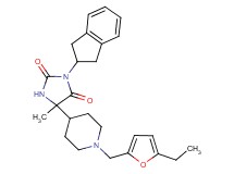 3-(2,3-dihydro-1H-inden-2-yl)-5-{1-[(5-ethyl-2-furyl)methyl]-4-piperidinyl}-5-methyl-2,4-imidazolidinedione