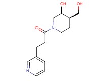 (3S*,4R*)-4-(hydroxymethyl)-1-[3-(3-pyridinyl)propanoyl]-3-piperidinol