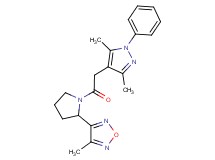 3-{1-[(3,5-dimethyl-1-phenyl-1H-pyrazol-4-yl)acetyl]-2-pyrrolidinyl}-4-methyl-1,2,5-oxadiazole