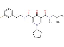 1-cyclopentyl-N'-[2-(3-fluorophenyl)ethyl]-N-isobutyl-N-methyl-4-oxo-1,4-dihydro-3,5-pyridinedicarboxamide