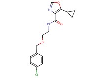 N-{2-[(4-chlorobenzyl)oxy]ethyl}-5-cyclopropyl-1,3-oxazole-4-carboxamide