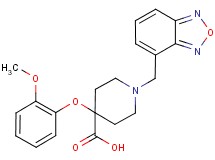 1-(2,1,3-benzoxadiazol-4-ylmethyl)-4-(2-methoxyphenoxy)piperidine-4-carboxylic acid