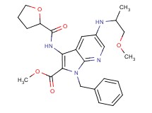 methyl 1-benzyl-5-[(2-methoxy-1-methylethyl)amino]-3-[(tetrahydro-2-furanylcarbonyl)amino]-1H-pyrrolo[2,3-b]pyridine-2-carboxylate