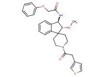 N-[(2R*,3R*)-2-methoxy-1'-(3-thienylacetyl)-2,3-dihydrospiro[indene-1,4'-piperidin]-3-yl]-2-phenoxyacetamide