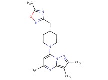 2,3,5-trimethyl-7-{4-[(5-methyl-1,2,4-oxadiazol-3-yl)methyl]piperidin-1-yl}pyrazolo[1,5-a]pyrimidine