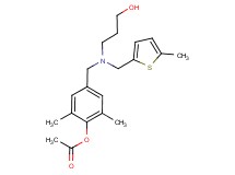 4-({(3-hydroxypropyl)[(5-methyl-2-thienyl)methyl]amino}methyl)-2,6-dimethylphenyl acetate