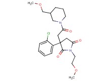 3-(2-chlorophenyl)-1-(2-methoxyethyl)-3-{2-[3-(methoxymethyl)-1-piperidinyl]-2-oxoethyl}-2,5-pyrrolidinedione