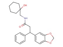 3-(1,3-benzodioxol-5-yl)-N-[(1-hydroxycyclohexyl)methyl]-3-phenylpropanamide