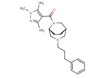 (1S*,5R*)-3-(3-phenylpropyl)-6-[(1,3,5-trimethyl-1H-pyrazol-4-yl)carbonyl]-3,6-diazabicyclo[3.2.2]nonane