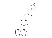 N-methyl-1-(5-methyl-1,2,4-oxadiazol-3-yl)-N-{[2-(1-naphthyl)pyrimidin-5-yl]methyl}methanamine