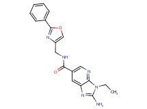 2-amino-3-ethyl-N-[(2-phenyl-1,3-oxazol-4-yl)methyl]-3H-imidazo[4,5-b]pyridine-6-carboxamide