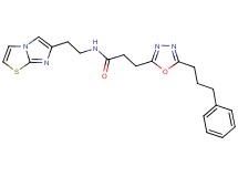 N-(2-imidazo[2,1-b][1,3]thiazol-6-ylethyl)-3-[5-(3-phenylpropyl)-1,3,4-oxadiazol-2-yl]propanamide