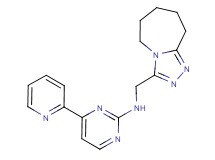 4-(2-pyridinyl)-N-(6,7,8,9-tetrahydro-5H-[1,2,4]triazolo[4,3-a]azepin-3-ylmethyl)-2-pyrimidinamine