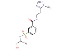 3-{[(2-hydroxy-1-methylethyl)amino]sulfonyl}-N-[2-(1-methyl-1H-1,2,4-triazol-5-yl)ethyl]benzamide