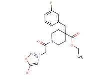 3-{2-[4-(ethoxycarbonyl)-4-(3-fluorobenzyl)-1-piperidinyl]-2-oxoethyl}-1,2,3-oxadiazol-3-ium-5-olate