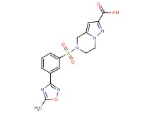 5-{[3-(5-methyl-1,2,4-oxadiazol-3-yl)phenyl]sulfonyl}-4,5,6,7-tetrahydropyrazolo[1,5-a]pyrazine-2-carboxylic acid