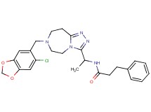 N-(1-{7-[(6-chloro-1,3-benzodioxol-5-yl)methyl]-6,7,8,9-tetrahydro-5H-[1,2,4]triazolo[4,3-d][1,4]diazepin-3-yl}ethyl)-3-phenylpropanamide
