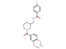 N-{[1-(3,4-dimethoxybenzoyl)-3-piperidinyl]methyl}-4-fluorobenzamide
