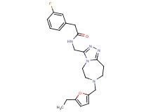 N-({7-[(5-ethyl-2-furyl)methyl]-6,7,8,9-tetrahydro-5H-[1,2,4]triazolo[4,3-d][1,4]diazepin-3-yl}methyl)-2-(3-fluorophenyl)acetamide