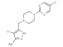 5-chloro-2-{4-[(4-chloro-3-methyl-1H-pyrazol-5-yl)methyl]piperazin-1-yl}pyrimidine