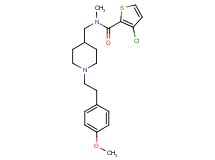 3-chloro-N-({1-[2-(4-methoxyphenyl)ethyl]-4-piperidinyl}methyl)-N-methyl-2-thiophenecarboxamide