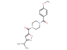 1-[(3-isopropyl-5-isoxazolyl)carbonyl]-4-(4-methoxybenzoyl)piperazine