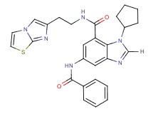 5-(benzoylamino)-1-cyclopentyl-N-(2-imidazo[2,1-b][1,3]thiazol-6-ylethyl)-1H-benzimidazole-7-carboxamide