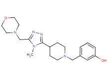 3-({4-[4-methyl-5-(morpholin-4-ylmethyl)-4H-1,2,4-triazol-3-yl]piperidin-1-yl}methyl)phenol