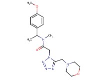 N-[1-(4-methoxyphenyl)ethyl]-N-methyl-2-[5-(4-morpholinylmethyl)-1H-tetrazol-1-yl]acetamide