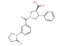 (3S*,4R*)-1-[3-(2-oxopyrrolidin-1-yl)benzoyl]-4-phenylpyrrolidine-3-carboxylic acid