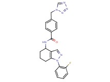 N-[1-(2-fluorophenyl)-4,5,6,7-tetrahydro-1H-indazol-4-yl]-4-(1H-tetrazol-1-ylmethyl)benzamide