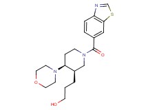 3-[(3R*,4S*)-1-(1,3-benzothiazol-6-ylcarbonyl)-4-morpholin-4-ylpiperidin-3-yl]propan-1-ol
