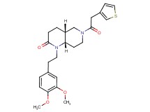(4aR*,8aS*)-1-[2-(3,4-dimethoxyphenyl)ethyl]-6-(3-thienylacetyl)octahydro-1,6-naphthyridin-2(1H)-one
