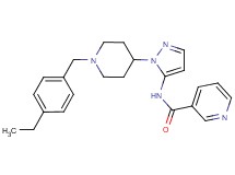 N-{1-[1-(4-ethylbenzyl)-4-piperidinyl]-1H-pyrazol-5-yl}nicotinamide