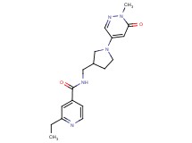 2-ethyl-N-{[1-(1-methyl-6-oxo-1,6-dihydro-4-pyridazinyl)-3-pyrrolidinyl]methyl}isonicotinamide