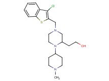 2-[4-[(3-chloro-1-benzothien-2-yl)methyl]-1-(1-methyl-4-piperidinyl)-2-piperazinyl]ethanol