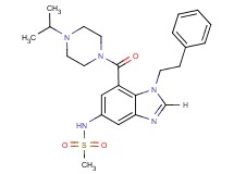 N-[7-[(4-isopropyl-1-piperazinyl)carbonyl]-1-(2-phenylethyl)-1H-benzimidazol-5-yl]methanesulfonamide