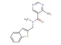 N-(1-benzothien-2-ylmethyl)-N,4-dimethylpyrimidine-5-carboxamide
